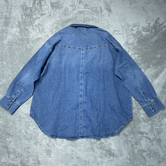 Gloria Vanderbilt Women's L Button-Up Blue Denim Shirt H1197 - Picture 8 of 8